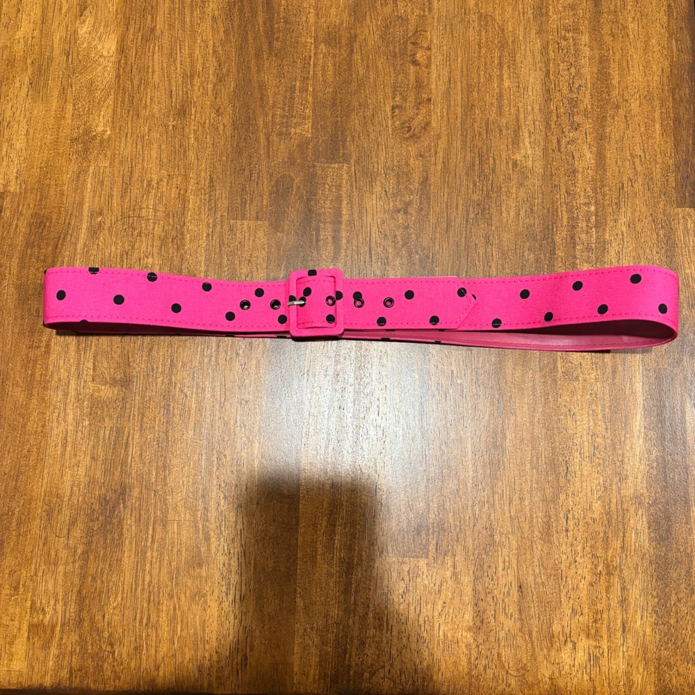 Fabric Belt Polka Dot 2XL Fabric Buckle Pink Retro Rockabilly Pinup